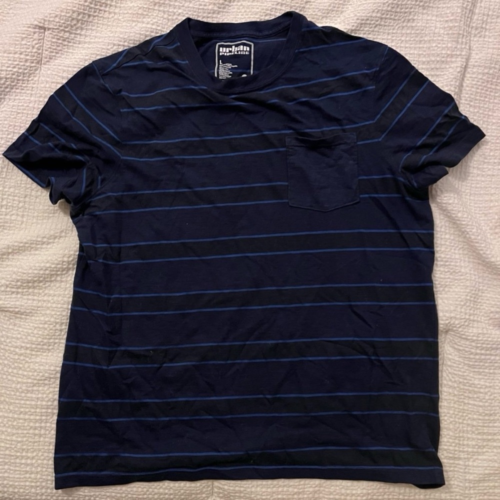 Urban pipeline striped shirt